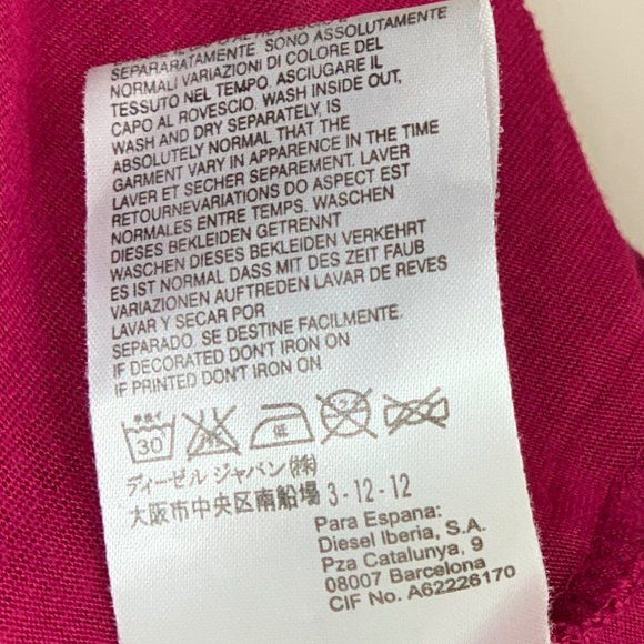 DIESEL | Fitted Long Sleeve Raw Edge Open Back Top - Picture 6 of 9